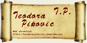 Teodora Pipović vizit kartica